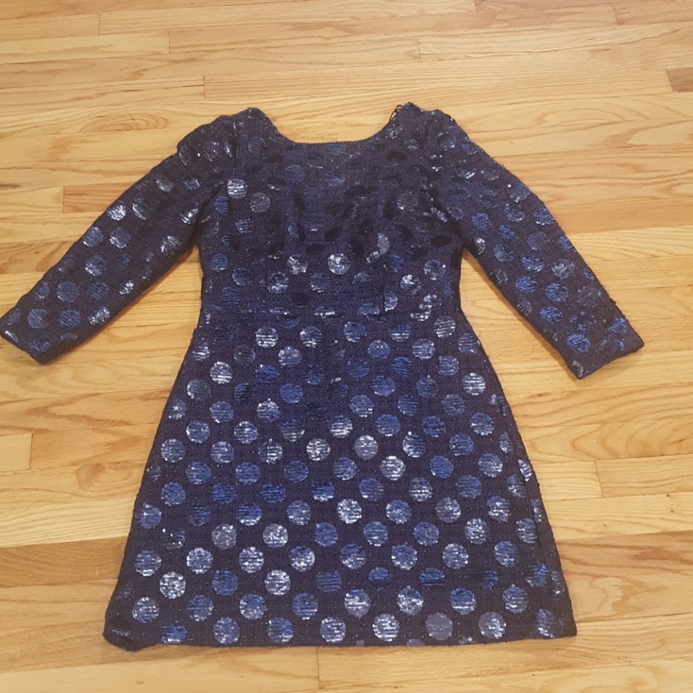 NWT Navy Polka Dot Dress